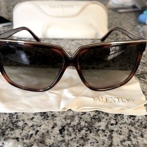 Valentino’s Dark Havana Brown Sunglasses